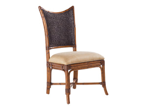 Lexington Tommy Bahama Home Mangrove Dining Chair - Embrace Caribbean Elegance With Woven Abaca And Luxurious Upholstered Seat Plantation  531-880-01