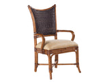 Lexington Tommy Bahama Home Mangrove Dining Chair - Embrace Caribbean Elegance With Woven Abaca And Luxurious Upholstered Seat Plantation  531-881-01