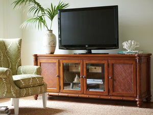 Lexington Tommy Bahama Home Blake Island Media Console - Sophisticated Caribbean Design With Adjustable Shelves And Ventilation Plantation  531-908