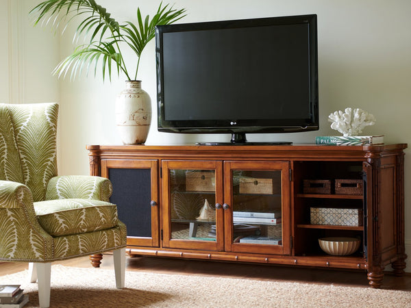 Lexington Tommy Bahama Home Blake Island Media Console - Sophisticated Caribbean Design With Adjustable Shelves And Ventilation Plantation  531-908