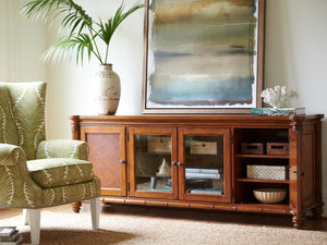 Lexington Tommy Bahama Home Blake Island Media Console - Sophisticated Caribbean Design With Adjustable Shelves And Ventilation Plantation  531-908