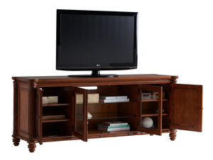 Lexington Tommy Bahama Home Blake Island Media Console - Sophisticated Caribbean Design With Adjustable Shelves And Ventilation Plantation  531-908