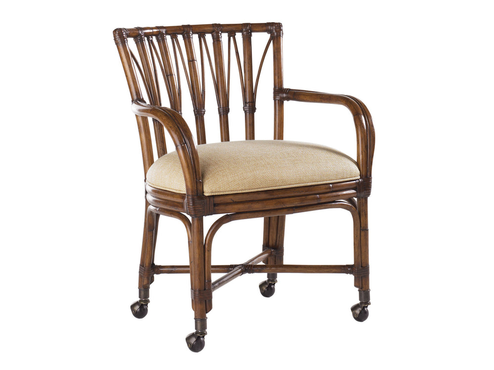 Lexington Tommy Bahama Home Samba Game Chair - Sophisticated Island Living With Woven Abaca, Rattan, And Elegant Macadamia Fabric Plantation  531-982-01
