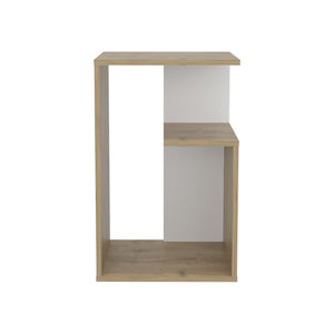 English Elm Everet 25" 3-Tier Shelf Side Table — Compact Multicolor End Table with Sturdy Particle Board Storage B070P363822