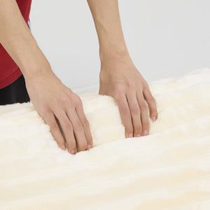 English Elm Living Compressed Chaise Foam Sofa Bed Corduroy Cloud Couch Beige - Fluffy No-Frame Deep Seat W1413P316759