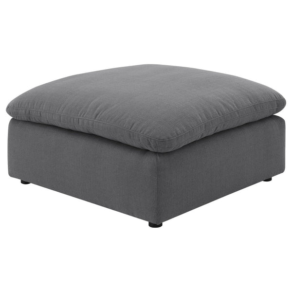 English Elm Greeley Feather Fill Square Ottoman Tailored Upholstery for Modern Living Rooms B062P441447