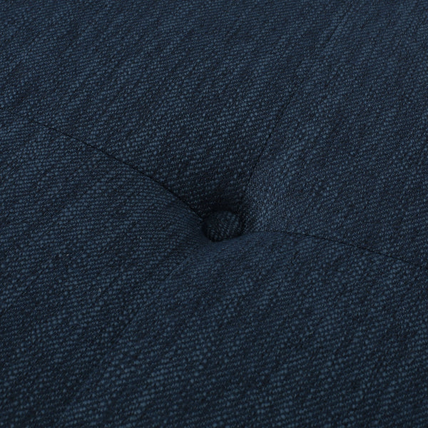 English Elm CHAISE Mid-Century Button-Tufted Waffle Stitch Lounge with Bolster Pillow and Rubberwood Frame Elegance Navy Blue 70.75 L x 31.75 W x 9.5 H W2297P190132