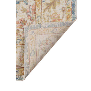 HomeRoots 9' Coral and Blue Floral Area Rug - Elegant, Durable Design for High-Traffic Spaces and Timeless Style 8' X 10' 532009