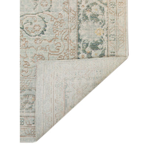 HomeRoots 9' Timeless Ivory Red and Blue Medallion Area Rug for Classic Elegance and Durable Comfort 5' X 8' 532018