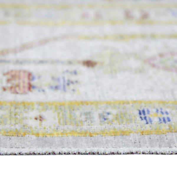 Homeroots 8' Charcoal And Ivory Floral Power Loom Runner Rug  Polyester 532021