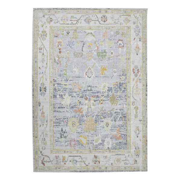 Homeroots 8' X 10' Charcoal And Ivory Floral Power Loom Area Rug  Polyester 532024