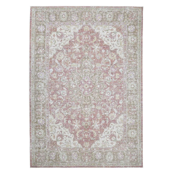 HomeRoots 9' Elegant Pink and Gray Medallion Area Rug – Perfect for Living Rooms, Bedrooms, and Dining Spaces 9' X 13' 532025