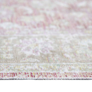 HomeRoots 9' Elegant Pink and Gray Medallion Area Rug – Perfect for Living Rooms, Bedrooms, and Dining Spaces 9' X 13' 532025