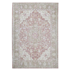 HomeRoots 9' Elegant Pink and Gray Medallion Area Rug – Perfect for Living Rooms, Bedrooms, and Dining Spaces 5' X 8' 532028