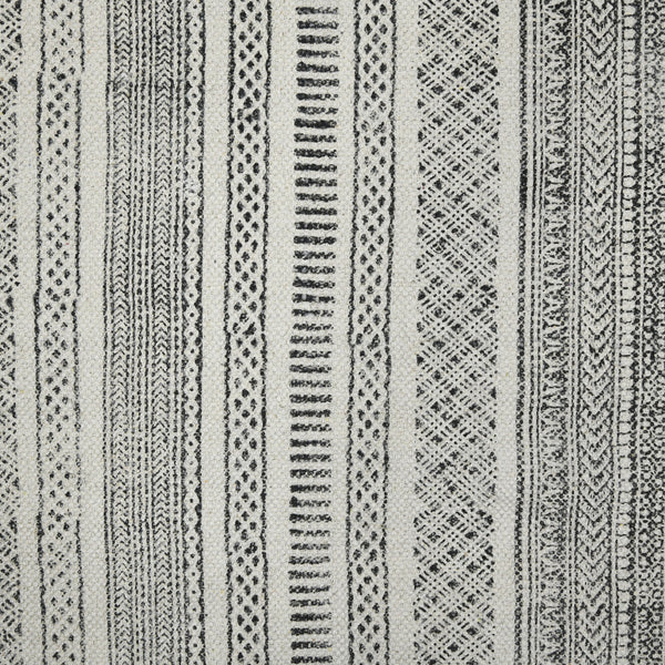 Homeroots 5' X 7' Charcoal Geometric Flatweave Handmade Distressed Area Rug  Cotton 532031