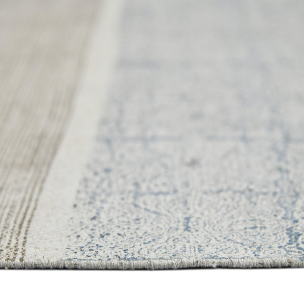Homeroots 5' X 7' Blue Oriental Flatweave Handmade Distressed Area Rug With Fringe  Cotton 532041