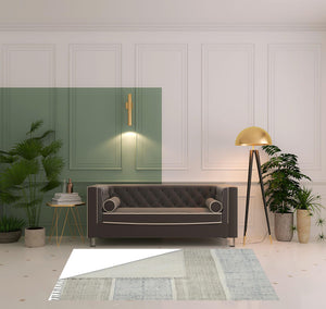 Homeroots 5' X 7' Blue Oriental Flatweave Handmade Distressed Area Rug With Fringe  Cotton 532041