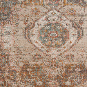 HomeRoots 6' Medallion Area Rug in Beige, Gray & Taupe – Durable, Stylish & Perfect for High-Traffic Spaces 6' X 8' 532058