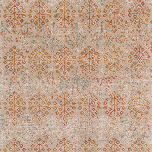 HomeRoots 7' Teal and Orange Medallion Vintage Runner Rug - Durable, Stain-Resistant, Perfect for High-Traffic Areas 10' X 14' 532078