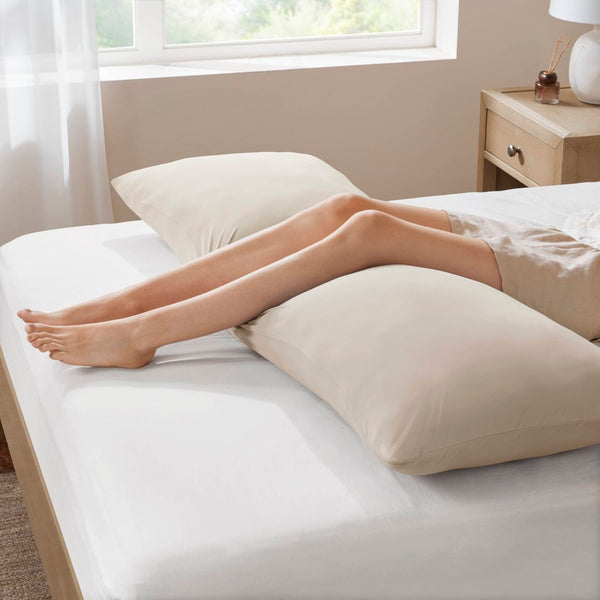 English Elm 1- Piece Full Body Cooling Pillow with Nylon Spandex Cover for Side Sleepers Neutral B035P482974