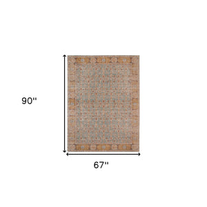 Homeroots 6' X 8' Teal Red And Orange Floral Power Loom Area Rug  Polypropylene 532114