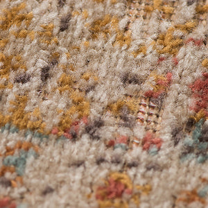 Homeroots 7' X 9' Teal Red And Orange Floral Power Loom Area Rug  Polypropylene 532116