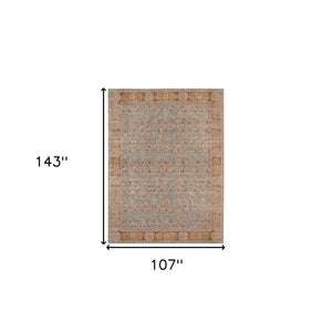 Homeroots 9' X 12' Teal Red And Orange Floral Power Loom Area Rug  Polypropylene 532117