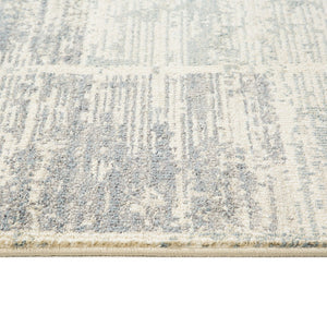 HomeRoots 10' Geometric Runner Rug in Gray, Light Blue & Ivory – Stylish, Durable & Easy-Care for High-Traffic Areas 5' X 8' 532137