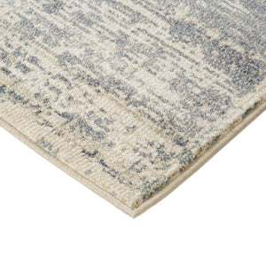 HomeRoots 10' Geometric Runner Rug in Gray, Light Blue & Ivory – Stylish, Durable & Easy-Care for High-Traffic Areas 5' X 8' 532137
