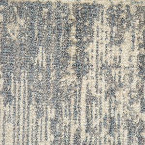 HomeRoots 10' Geometric Runner Rug in Gray, Light Blue & Ivory – Stylish, Durable & Easy-Care for High-Traffic Areas 8' X 10' 532139