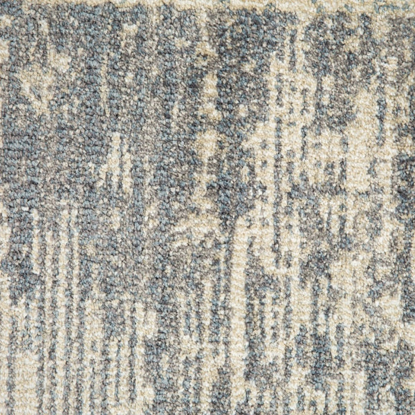 HomeRoots 10' Geometric Runner Rug in Gray, Light Blue & Ivory – Stylish, Durable & Easy-Care for High-Traffic Areas 8' X 10' 532139