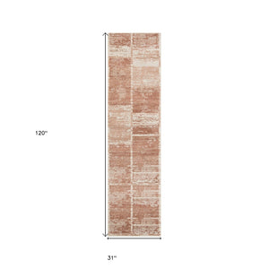 HomeRoots 10' Geometric Runner Rug in Gray, Light Blue & Ivory – Stylish, Durable & Easy-Care for High-Traffic Areas 10' Runner 532142