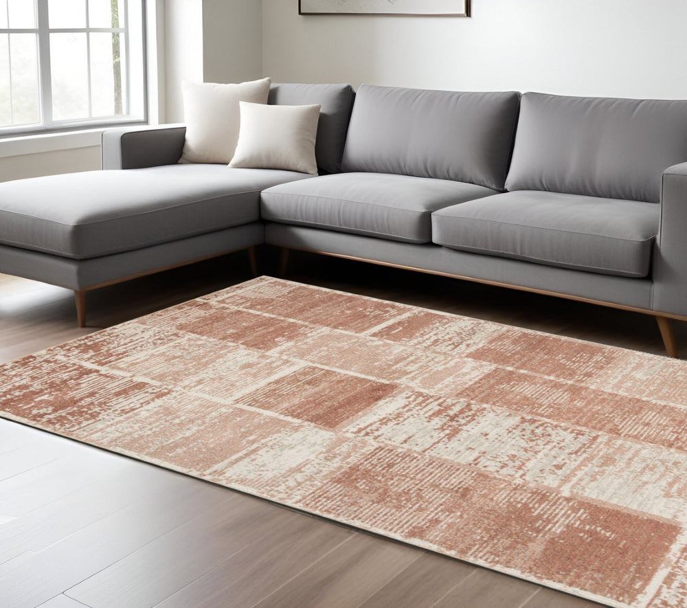 HomeRoots 10' Geometric Runner Rug in Gray, Light Blue & Ivory – Stylish, Durable & Easy-Care for High-Traffic Areas 6' X 9' 532144