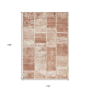 HomeRoots 10' Geometric Runner Rug in Gray, Light Blue & Ivory – Stylish, Durable & Easy-Care for High-Traffic Areas 9' X 12' 532146