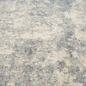 HomeRoots 10' Abstract Light Gray, Blue, and Ivory Runner Rug - Durable, Stain-Resistant Design for High-Traffic Areas 5' X 8' 532179