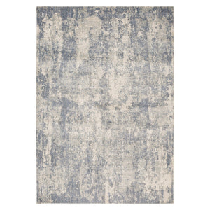 HomeRoots 10' Abstract Light Gray, Blue, and Ivory Runner Rug - Durable, Stain-Resistant Design for High-Traffic Areas 9' X 12' 532182