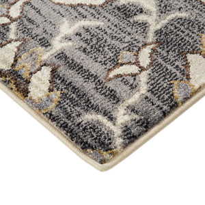 HomeRoots 10' Elegant Floral Medallion Runner Rug - Durable, Stain-Resistant Design for Timeless Charm 10' Runner 532208