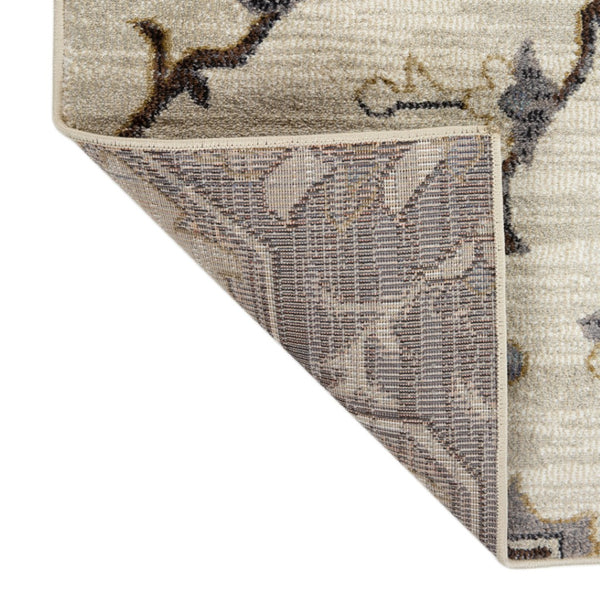 HomeRoots 10' Elegant Floral Medallion Runner Rug - Durable, Stain-Resistant Design for Timeless Charm 9' X 12' 532212