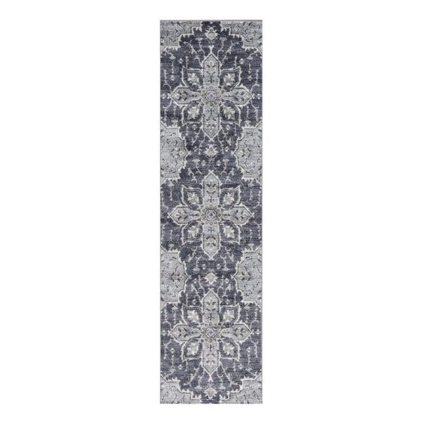 HomeRoots 10' Elegant Floral Medallion Runner Rug - Durable, Stain-Resistant Design for Timeless Charm 10' Runner 532214