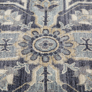 HomeRoots 10' Elegant Floral Medallion Runner Rug - Durable, Stain-Resistant Design for Timeless Charm 10' Runner 532214