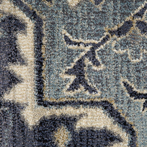 HomeRoots 10' Elegant Floral Medallion Runner Rug - Durable, Stain-Resistant Design for Timeless Charm 6' X 9' 532216