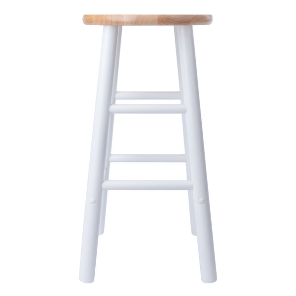 Winsome Wood Huxton 2-piece Counter Stool Set - Stylish Natural & White Finish, Perfect For Modern & Farmhouse Decor Natural ,White Solid Wood 53224-winsome-wood