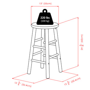 Winsome Wood Huxton 2-piece Counter Stool Set - Stylish Natural & White Finish, Perfect For Modern & Farmhouse Decor Natural ,White Solid Wood 53224-winsome-wood