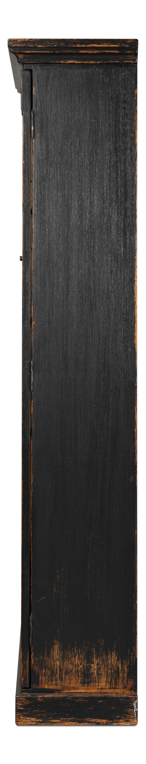 Sarreid Edgar Reclaimed Pine Glass Bookcase – Chic Whitewash Finish For Stylish Home Storage Solutions White  53227