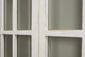 Sarreid Edgar Reclaimed Pine Glass Bookcase – Chic Whitewash Finish For Stylish Home Storage Solutions White  53227