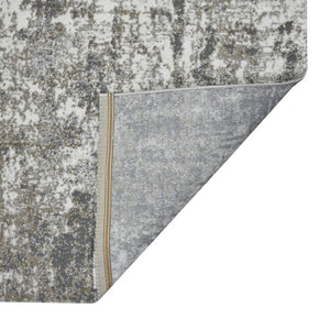 HomeRoots 5' Ivory and Gray Abstract Area Rug - Modern Design for Effortless Style and Lasting Durability 5' X 8' 532295