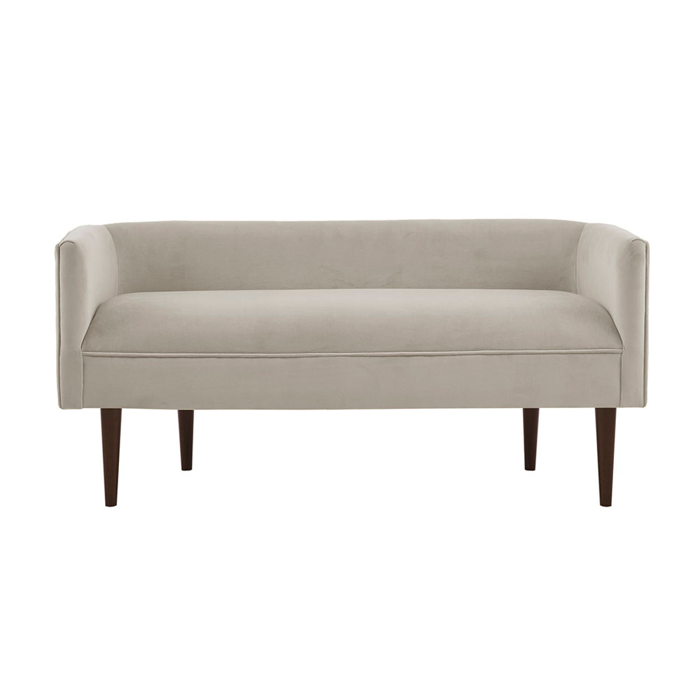 JLA Home Madison Park - Accent Cream Velvet Bench with Low Back, Solid Wood Legs, 48" Seating — Elegant Entryway Charm MP105-1087