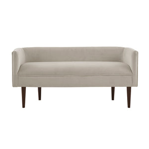 JLA Home Madison Park - Accent Cream Velvet Bench with Low Back, Solid Wood Legs, 48" Seating — Elegant Entryway Charm MP105-1087