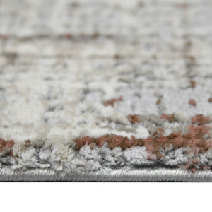 Homeroots 10' Abstract Ivory Blue And Gray Runner Rug - Durable, Stylish, And Perfect For Any Space Decor 10' Runner Polypropylene,Polyester 532306