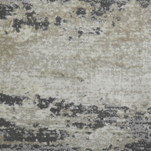 HomeRoots 5' Modern Abstract Area Rug in Soft Ivory, Beige & Gray - Perfect for Living Rooms & Dining Spaces 5' X 8' 532311
